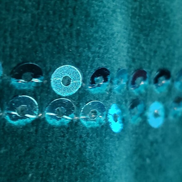 Gloria Vanderbilt Light Jacket Women's S Green Velvet Full Zip Y2K Vintage NWOT - Picture 3 of 13